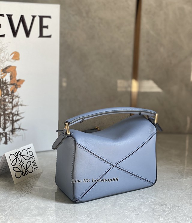 Loewe專櫃經典款2022新顏色迷你女包 羅意威Puzzle系列Mini女款手提肩背包小牛皮幾何包 10173 lyw1081